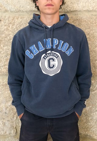 VINTAGE CHAMPION HOODIE IN BLUE