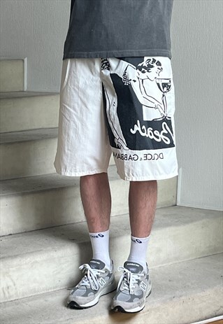 Vintage DOLCE GABBANA Shorts Nylon Printed 90s 