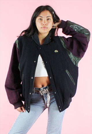 VINTAGE 90S Y2K UNIQUE LACOSTE VARSITY JACKET