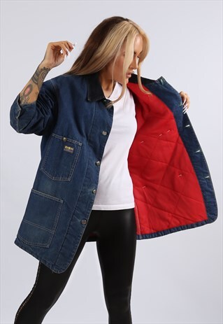 VINTAGE USA OSH KOSH DENIM JACKET OVERSIZED UK 18 2XL (J5AG)