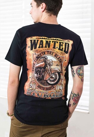 VINTAGE STURGIS BIKER T-SHIRT LOGO X 8.5