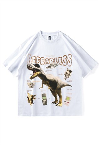 KALODIS JURASSIC DINOSAUR PRINT LOOSE T-SHIRT