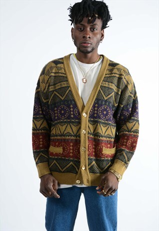 VINTAGE PATTERNED CARDIGAN
