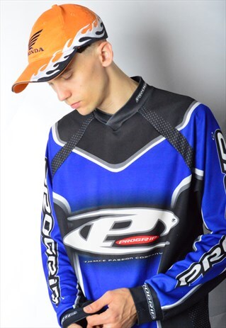 VINTAGE 90S BLUE RACING SPORTS SHIRT