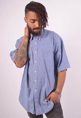 VINTAGE GANT SHIRT SHORT SLEEVE BLUE