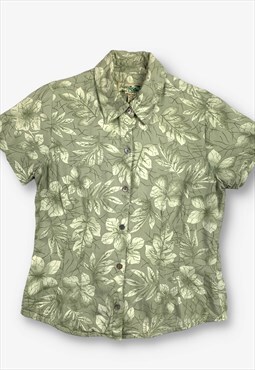 Vintage hawaiian shirt pale green small BV19667