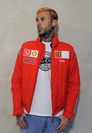 FILA SCUDERIA FERRARI VINTAGE PADDED JACKET RED A124