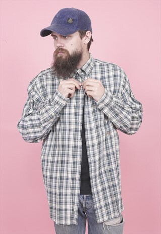 VINTAGE TOMMY HILFIGER CHECK SHIRT /R8-083
