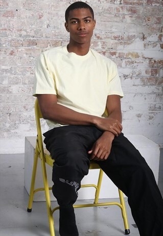 VINTAGE TRUSSARDI JEANS LOGO T-SHIRT YELLOW