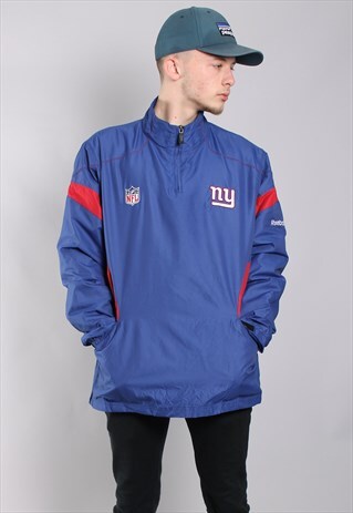 VINTAGE REEBOK NEW YORK GIANTS 1/4 ZIP JACKET