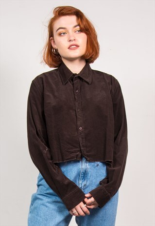 VINTAGE CORD CROPPED SHIRT