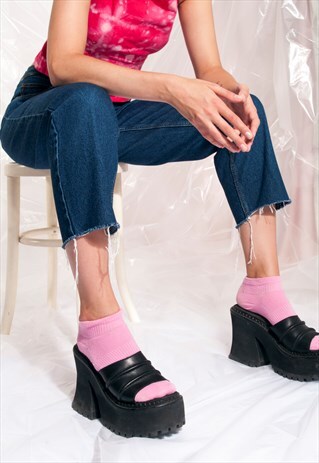 VINTAGE CROPPED JEANS 90S HIGH WAIST GRUNGE DENIM TROUSERS