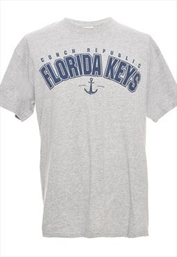 Vintage Gildan Florida Keys Printed T-shirt - L
