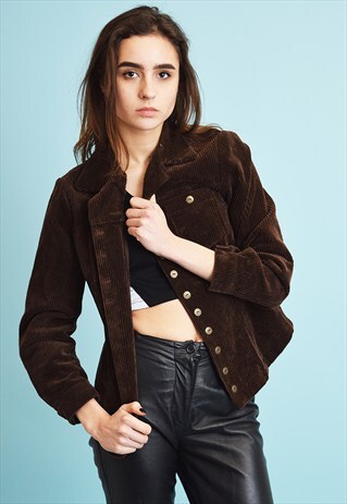 90'S RETRO MINIMALIST CORDUROY SCANDI JACKET