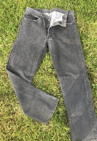 VINTAGE 90'S GREY BUTTON FLY LEVI 501 JEANS