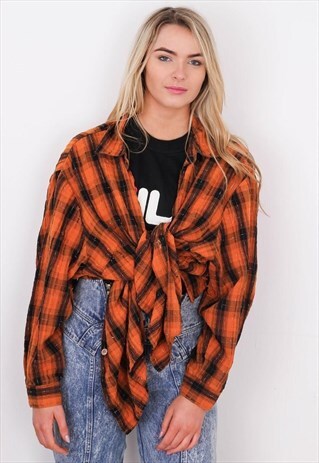 VINTAGE OVER-SIZED FLANNEL SHIRT CVFS111