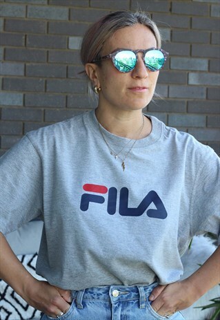 VINTAGE Y2K FILA SPELL OUT PRINTED T SHIRT
