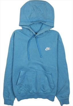 Vintage 90's Nike Hoodie Swoosh Pullover Blue Small