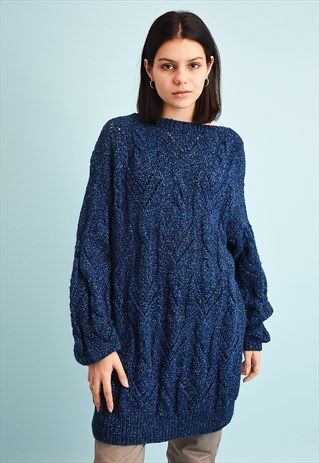 80'S RETRO JAZZY ARAN STYLE CHUNKY OVERSIZED KNIT JUMPER