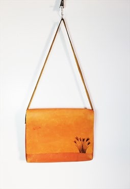 Vintage Brown Leather Crossbody Bag, Distressed Leather Bag