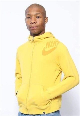 yellow nike zip hoodie