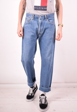 LEVI'S 501 MENS VINTAGE JEANS W33 L36 BLUE 90S