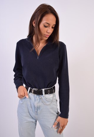 VINTAGE FILA FLEECE BODYSUIT NAVY BLUE