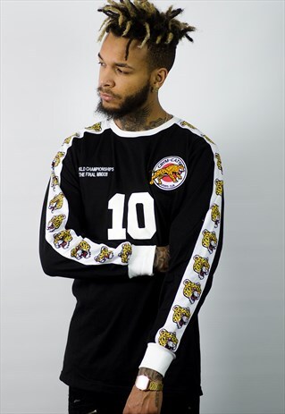 BLACK SPORTS CLUB LONG SLEEVE T-SHIRT