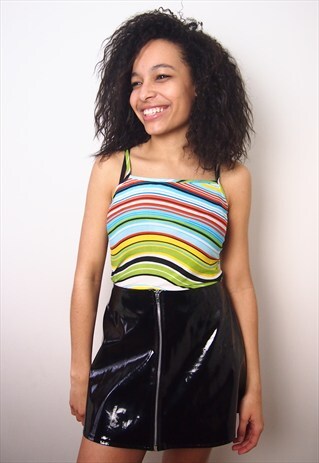 90S STYLE MULTI STRIPE CROP TOP