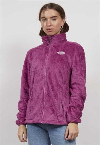 VINTAGE 90'S THE NORTH FACE PINK FAUX FUR JACKET