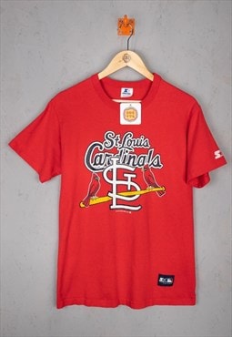 Vintage 1988 Starter St Louis Cardinals T-Shirt Red Small