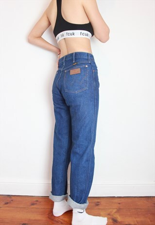 VINTAGE 90S HIGH WAISTED WRANGLER SLIM FIT MOM JEANS UK 8