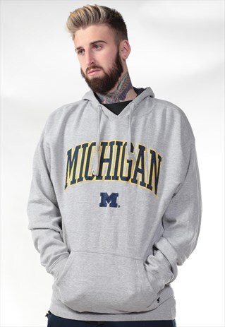 VINTAGE MICHIGAN ATHLETIC HOODIE