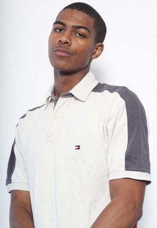 VINTAGE TOMMY HILFIGER LOGO POLO SHIRT WHITE
