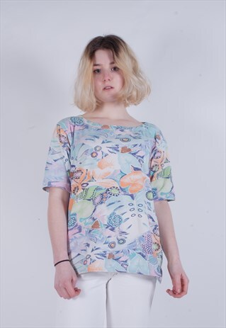 VINTAGE 80'S PATTERN LOOSE FITTING T SHIRT