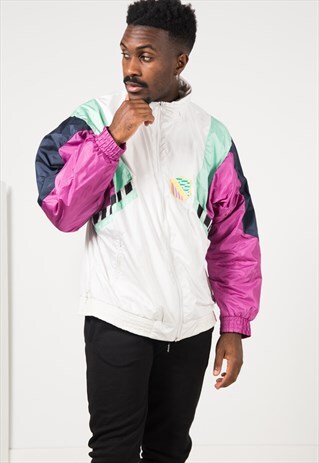 VINTAGE 80S USA ADIDAS SHELL SPORT JACKET / S1181