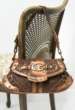 Vintage Y2K shoulder bag faux leather handbag animal pattern