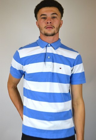 VINTAGE 90'S TOMMY HILFIGER STRIPED POLO SHIRT