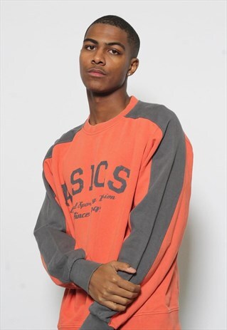 VINTAGE ASICS LOGO SWEATSHIRT ORANGE
