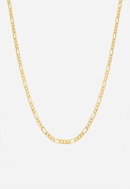 Thin Figaro Chain Choker or Necklace in Gold