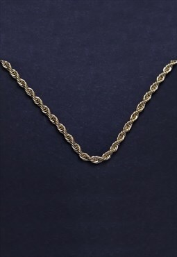 CRW Gold Twisted Rope Chain Necklace 