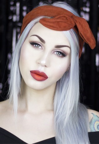 BURNT ORANGE FAUX SUEDE WIRED HEADBAND