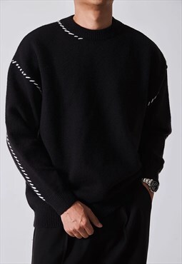 Men's line design sweater AW Vol.2