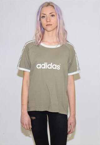 VINTAGE 90S GREEN ADIDAS T SHIRT