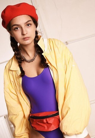90'S RETRO SHELL FESTIVAL SLOUCHY BOMBER JACKET