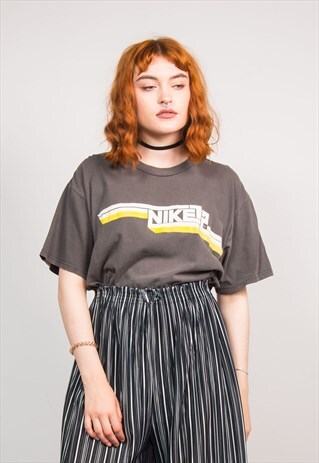 90'S RETRO GREY NIKE SPORTS T-SHIRT
