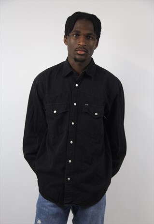 VINTAGE DENIM BLACK SHIRT