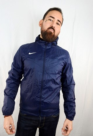 VINTAGE NAVY BLUE NIKE WINDBREAKER