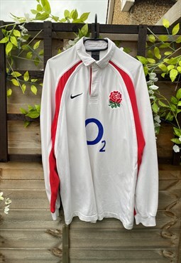 Vintage Nike 2003 white England rugby shirt medium 