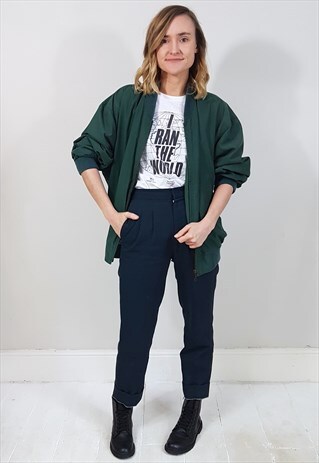 VINTAGE 90'S GREEN BOMBER JACKET